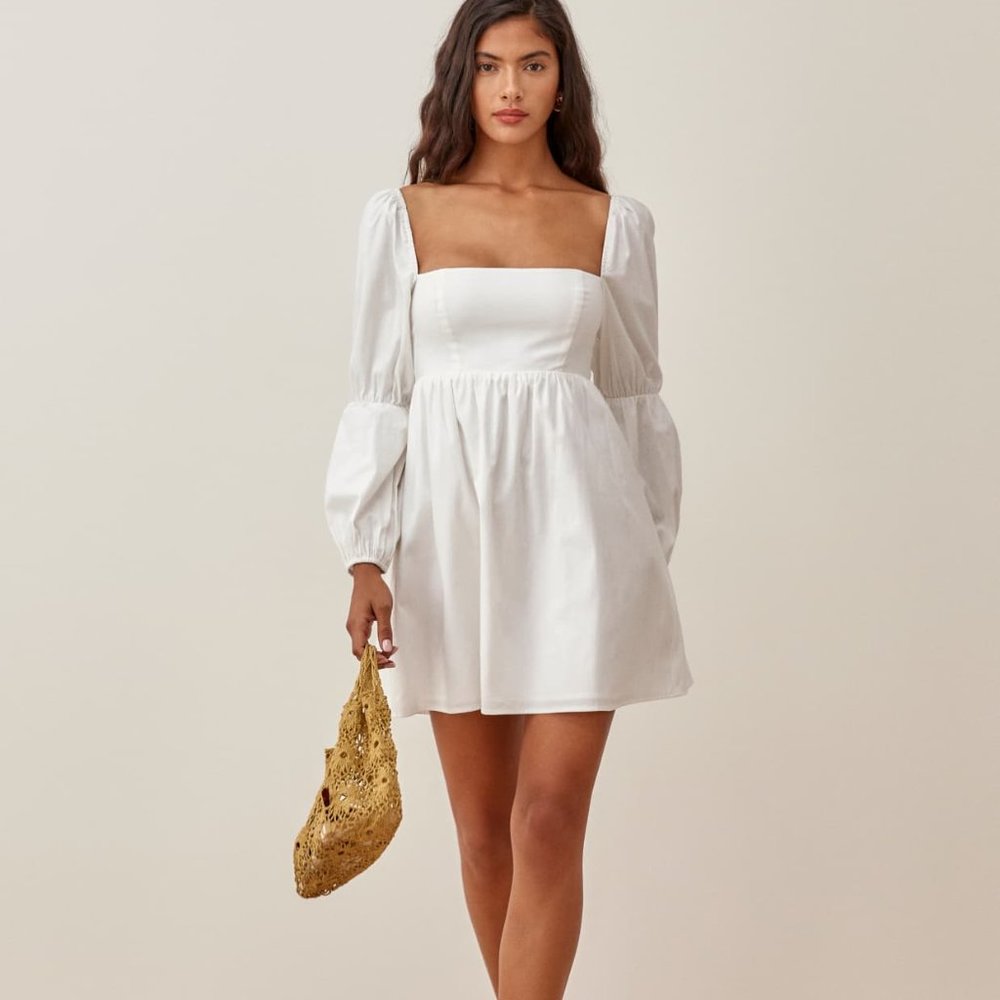 Reformation Michaela Dress in White *NEW*